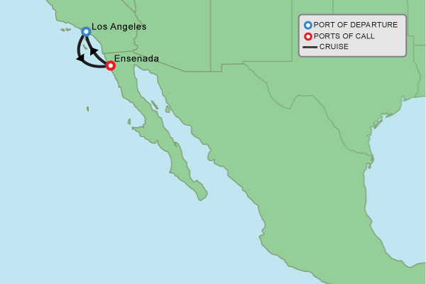 Cruise itinerary map