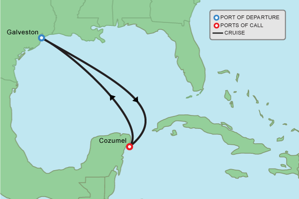 Cruise itinerary map